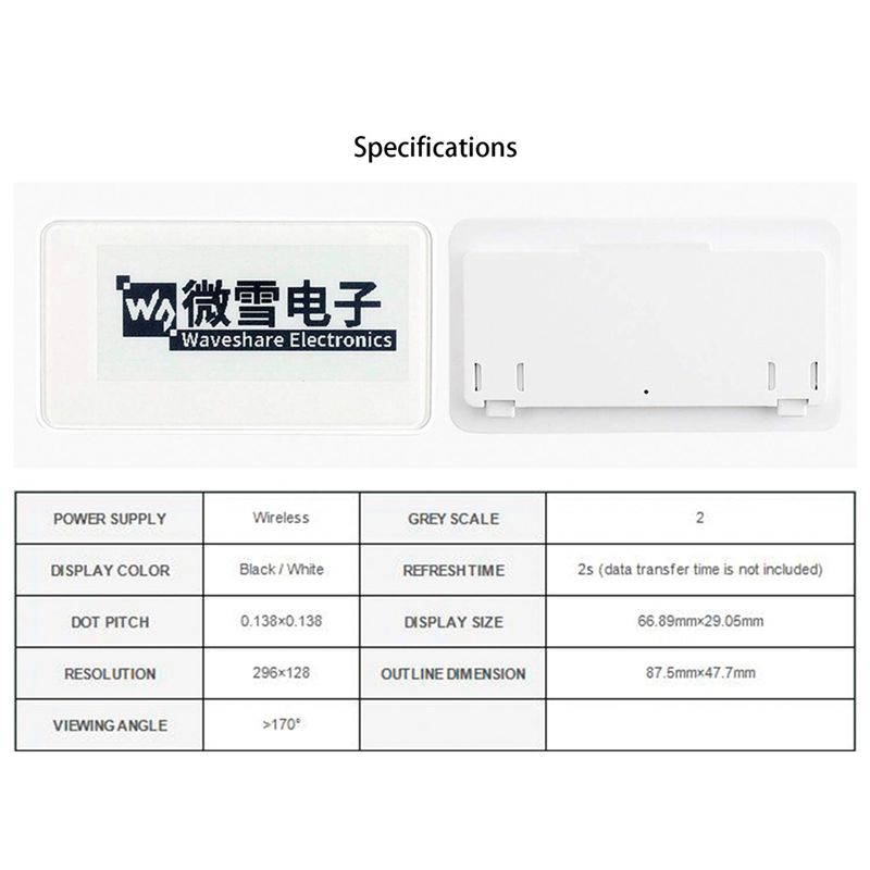 Yeni 2.9 İnç Kablosuz NFC Dest - Display Epaper 2.9 incelemesi ve fiyatı