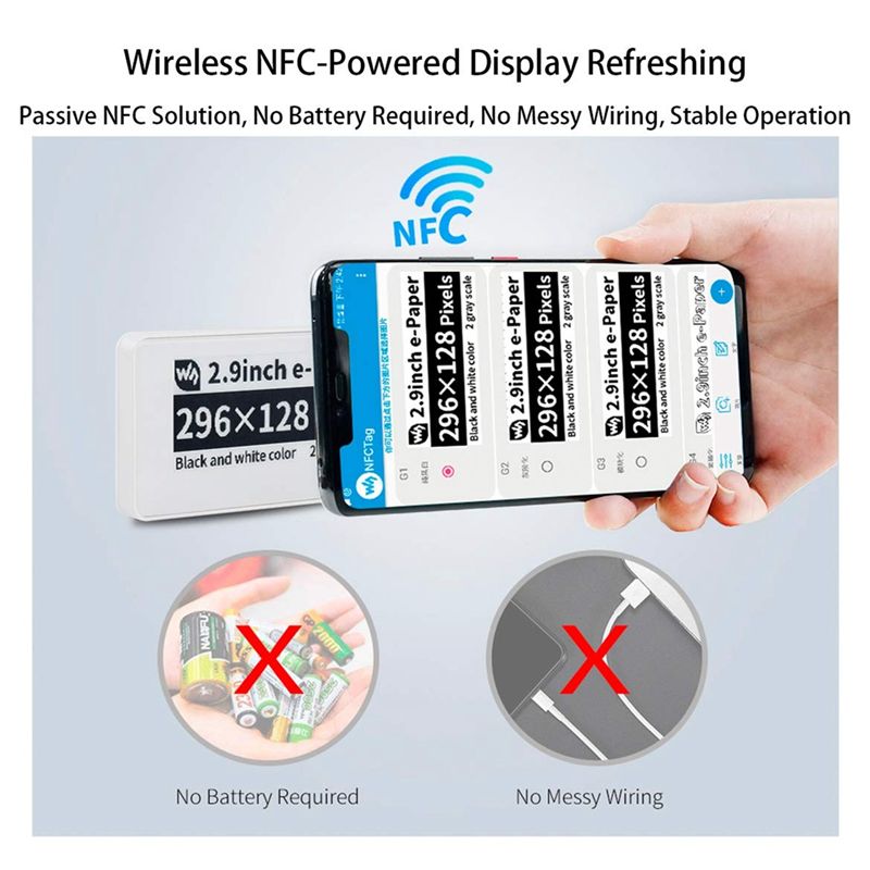 Yeni 2.9 İnç Kablosuz NFC Dest - Display Epaper 2.9 incelemesi ve fiyatı